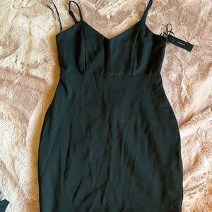 NWT lulus womens black bodycon mini dress